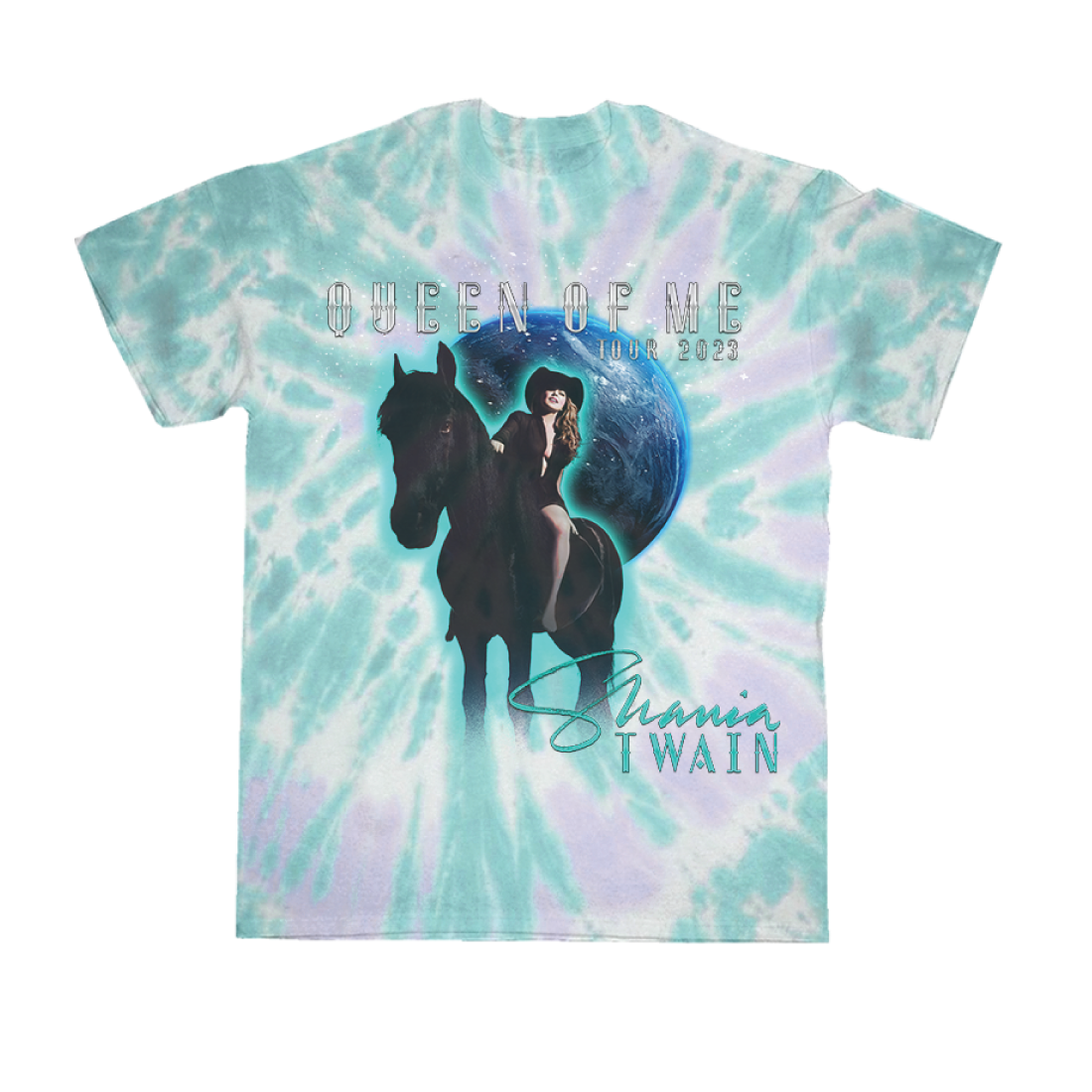 Shania Twain - Queen of Me Blue Tie Dye Tee
